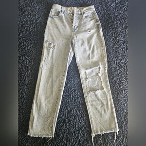PacSun - High Rise Distressed Straight Jeans